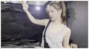 阿朱拍摄花絮汽车修理工